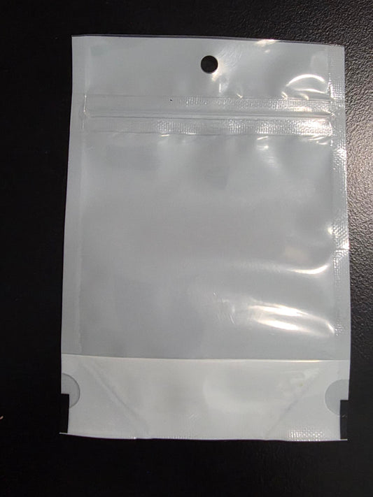 1/8 oz Recyclable PE Bags-White/Clear-Box