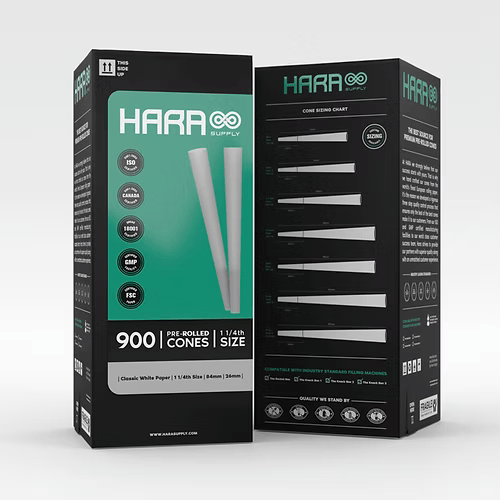 Hara White 1 1/4 White Cones- Case