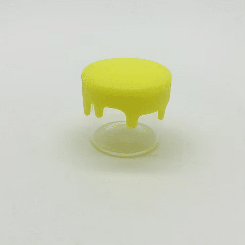 6ml Glass Jars w/Yellow Oil Drip Lid-1cs