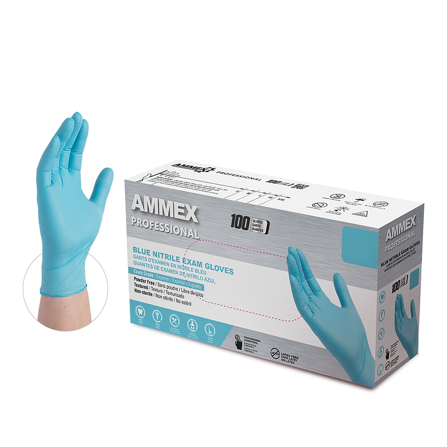 Blue Nitrile 3 Mil Gloves- Case