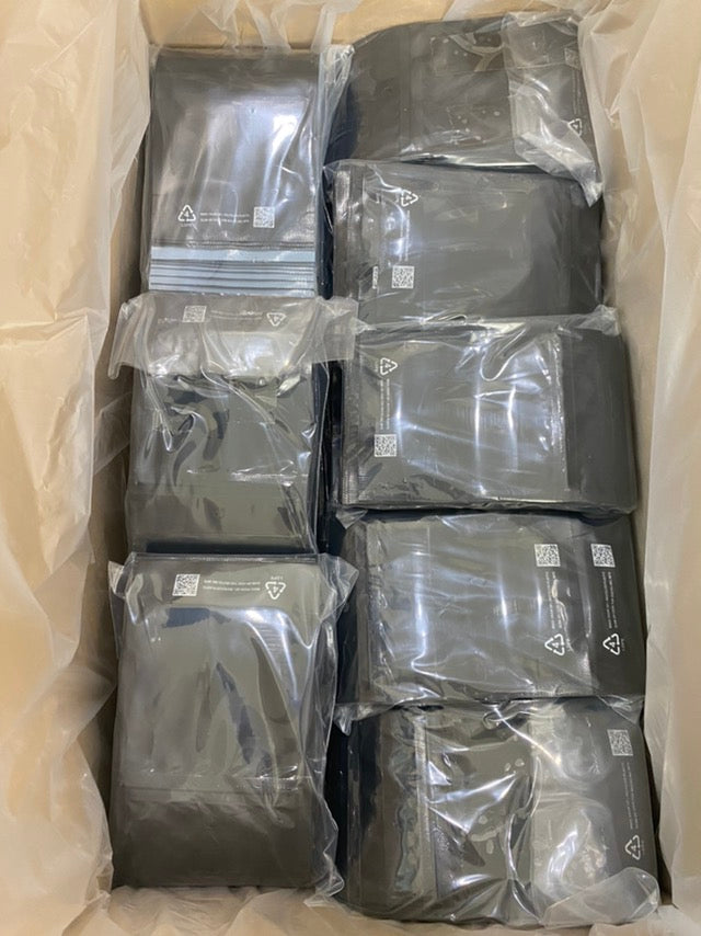 1/8 oz Recyclable PE Bags-Black/Clear-Box